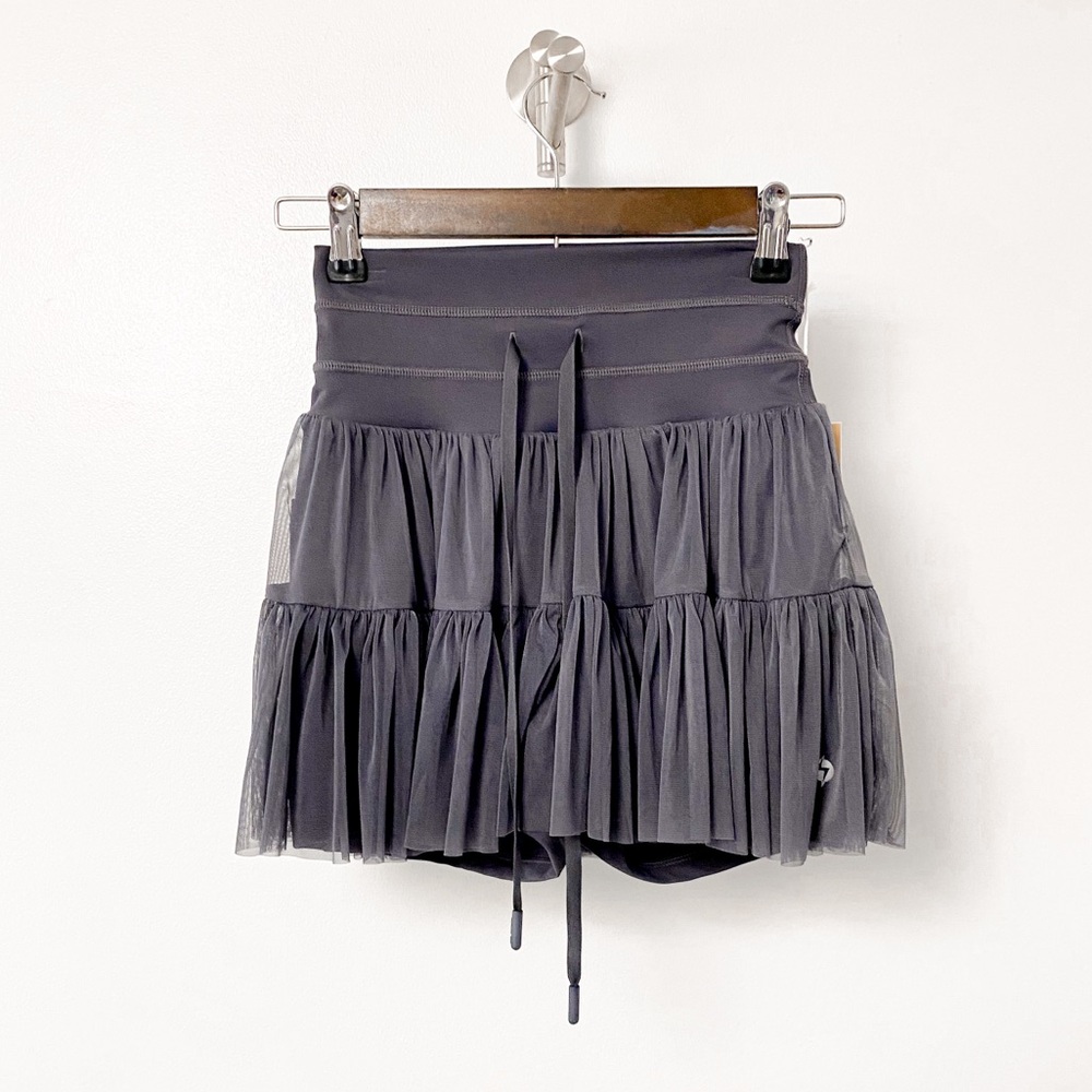 *NWT* PopFlex Pirouette Tulle Skirt‎ Skort Smoky Grey XXS